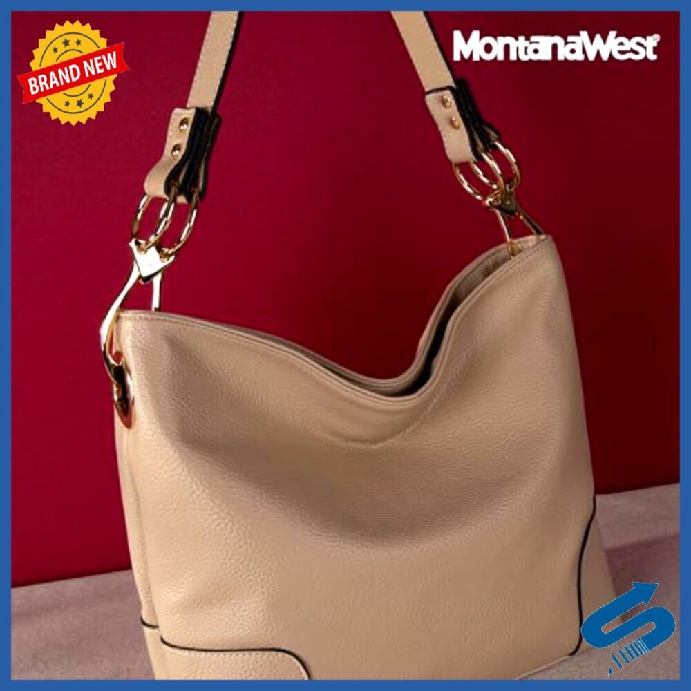 Medium Hobo Bag Top Handle Satchel Shoulder Purse Bucket Handbag - Picture 3 of 7